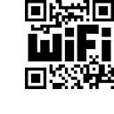 a QR code with the word wifi superimposed